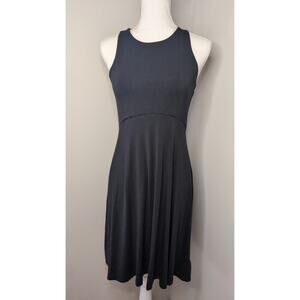 Athleta Santorini Thera Dress Petite Small Black Midi